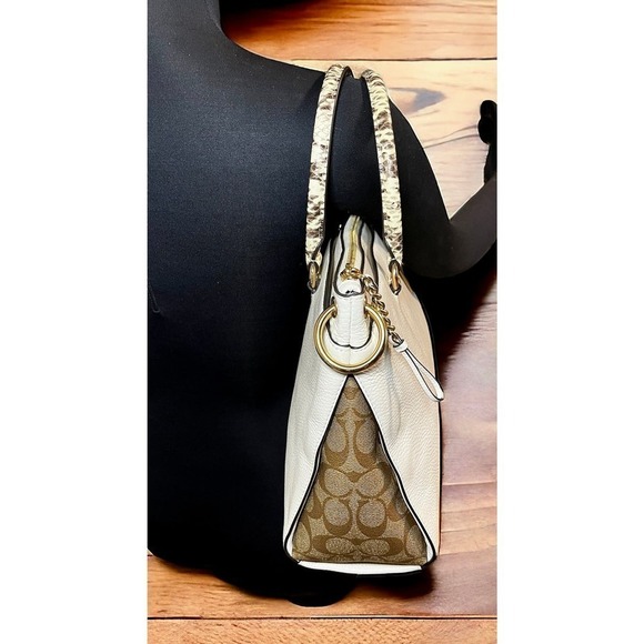 Coach F76642 Pebbled Leather Mia Satchel Bag - Picture 9 of 12